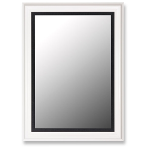 Colbie White Mirror with Black Liner - Made in USA 