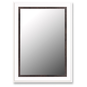 Blakeley White Mirror with Brazilian Walnut Liner - Made in USA 