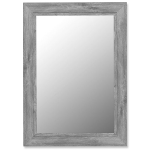 Florian Weathered Grey Frame Mirror with Liner - Made in USA 