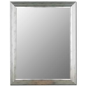 Silvana Stepped Frame Mirror in Imperial Silver - Made in USA 