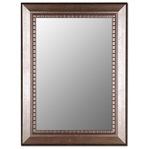 Sonya Bevel Mirror in Antiqued Silver - Made in USA 