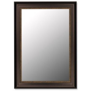 Uriel Bevel Mirror in Mahogany with Gold Trim - Made in USA 