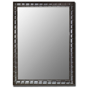 Barnes Bamboo Black Frame Bevel Mirror - Made in USA 