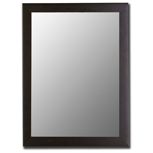 Arlington Contemporary Mirror in Satin Black - Made in USA 