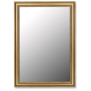 Petersham Grecian Beaded Gold Frame Mirror - Made in USA 