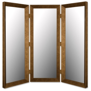 Thornleigh Mirrored Room Divider in Coco Walnut - Made in USA 