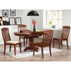 Cyrus 5 Piece Dining Set - Extending Table, Cinnamon Finish - ICON-RD-42-DT-CN-SET