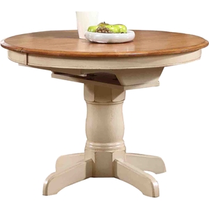 Round Counter Dining Table - Caramel and Biscotti 