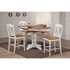 5 Pieces Counter Dining Set - Butterfly Back, Wood Seat, Caramel and Biscotti - ICON-RD42-STC50-CL-BI