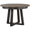 Antiqued Grey Stone Black Stone Cross Pedestal Dining Table (45"x45"x63") - ICON-RD45-T-GRS-BKS-BS-RD45-CRS-BKS