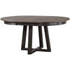 Antiqued Grey Stone Black Stone Transitional 
X-Back 7-Piece Cross Pedestal Dining Set (45"x45"x63") - ICON-RD45-T-GRS-BKS-BS-RD45-CRS-BKS-CH60-GRS-BKS-7PC