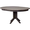 5 Pieces Contemporary Dining Set - Panel Back, Wood Seat, Gray Stone and Black Stone - ICON-RD45-CON-CH57-GRS-BKS