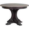 Round Deco Dining Table - Gray Stone and Black Stone - ICON-RD45-GRS-BKS-DECO