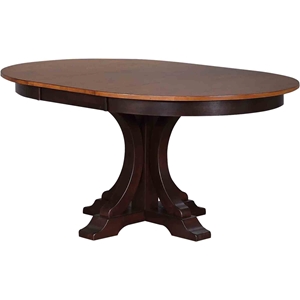 Round Deco Dining Table - Whiskey and Mocha 