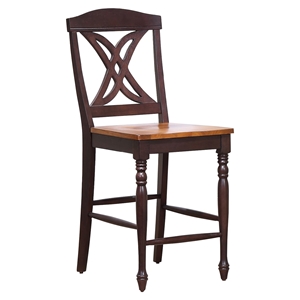 Butterfly Back 24" Counter Stool - Whiskey and Mocha 