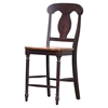 5-Piece Counter Dining Set - Wood Seat, Napoleon Back, Whiskey and Mocha - ICON-RT67-CT-TU-STC53-WY-MA
