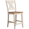 Double X-Back 24" Counter Stool - Caramel and Biscotti - ICON-STC56-CL-BI