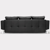 Cassius Deluxe Sofa Bed - Full Size, Sled Legs, Black Leather Look - INN-94-748082004C582-0