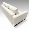 Cassius Deluxe Sofa Bed - Full Size, Sled Legs, White Leather Look - INN-94-748082004C588-0
