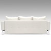 Cassius Deluxe Sofa Bed - Full Size, Sled Legs, White Leather Look - INN-94-748082004C588-0