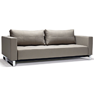 Cassius Deluxe Excess Queen Sofa Bed - Tufted, Medium Gray 
