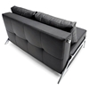 Cubed Deluxe Full Size Sleeper Sofa - Chrome Steel Legs, Black - INN-94-744001C582-0
