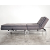 Dublexo Deluxe Convertible Chair - Walnut Wood, Begum Dark Gray - INN-94-741051C505-3-2