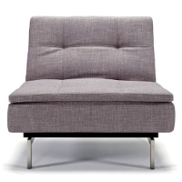 Dublexo Deluxe Convertible Chair - Steel Legs, Begum Dark Gray