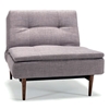 Dublexo Deluxe Convertible Chair - Walnut Wood, Begum Dark Gray - INN-94-741051C505-3-2