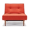 Splitback Deluxe Convertible Chair - Wood Legs, Burned Orange - INN-94-741011C524-3-2
