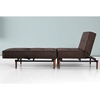 Splitback Deluxe Convertible Chair - Wood Legs, Black Leather Look - INN-94-741011C582-3-2