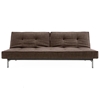 Splitback Deluxe Sofa Bed - Stainless Steel, Begum Dark Brown - INN-94-741010C503-8-2