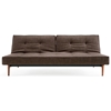 Splitback Deluxe Sofa Bed - Walnut Wood, Begum Dark Brown - INN-94-741010C503-3-2