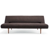 Unfurl Convertible Sofa Bed - Walnut Wood Legs, Brown & Black - INN-772001C602D-3-2
