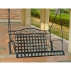 Mandalay Wrought Iron Patio Swing in Antique Black - INTC-3451