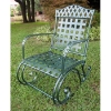 Milano Wrought Iron Patio Rocker Chair in Verdigris - INTC-3499