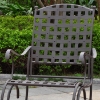 Santa Fe Iron Patio Rocker Chair in Dark Bronze - INTC-3558