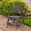 Santa Fe Iron Patio Glider in Dark Bronze - INTC-3565-SGL