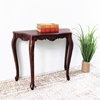 Windsor Handcarved Wood Sofa Table - Serpentine Top - INTC-3875