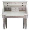 Antique White Rolltop Desk - 5 Drawers - INTC-3920-AW