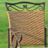 Valencia Wrought Iron and Wicker Patio Rocker Chair - INTC-4104-RKR