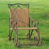 Valencia Wrought Iron and Wicker Patio Rocker Chair - INTC-4104-RKR