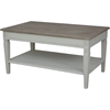 Ashbury Arte Coffee Table - 1 Shelf, Antique Gray - INTC-PS-ARE-16-AG