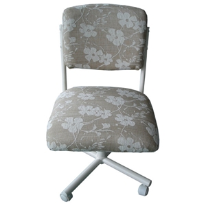 Upholstered Floral Pattern Side Chair 