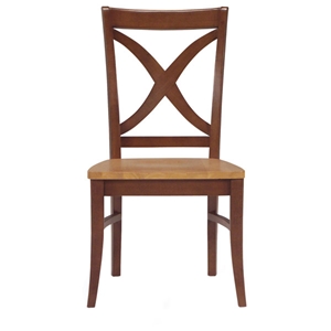 X-Back Dining Chair in Cinnamon and Espresso 
