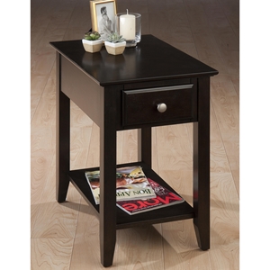 Chairside Table - Espresso, 1 Drawer 