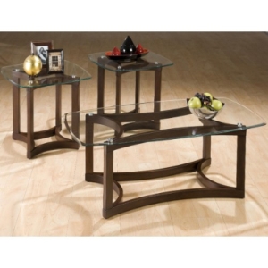 Bellingham 3 Pieces Occasional Tables Set - Glass Top 