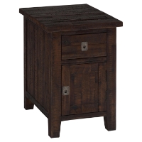 Kona Grove Cabinet Chairside Table - Chocolate