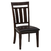 Kona Grove Upholstered Slat Back Dining Chair - Chocolate