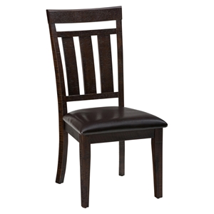 Kona Grove Upholstered Slat Back Dining Chair - Chocolate 